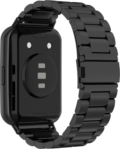 Vista 2 de Correa de reloj de repuesto compatible con Huawei Watch Fit 2, correa de repuesto de metal de acero inoxidable, accesorios compatibles con Huawei