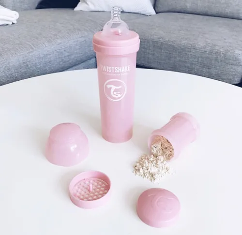 Vista 3 de Twistshake Biberones anticólicos – Botellas prémium de 11.2 fl oz/11 oz con recipiente de almacenamiento de leche de 3.4 fl oz para una experiencia