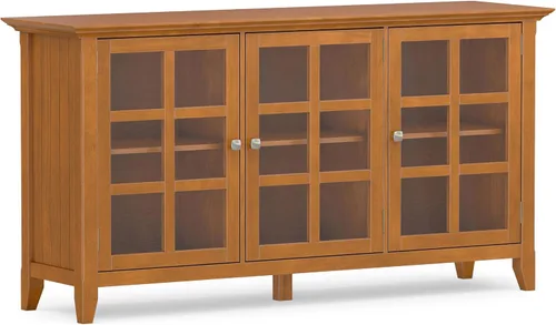 Vista 18 de SIMPLIHOME Acadian - Armario de madera maciza de 36" de ancho, color negro