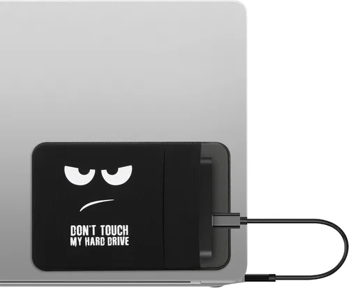 Vista 16 de kwmobile Funda elástica compatible con SanDisk Portable SSD, Samsung T7, Crucial X8, HDD, funda de elastano elástico, soporte externo para SSD