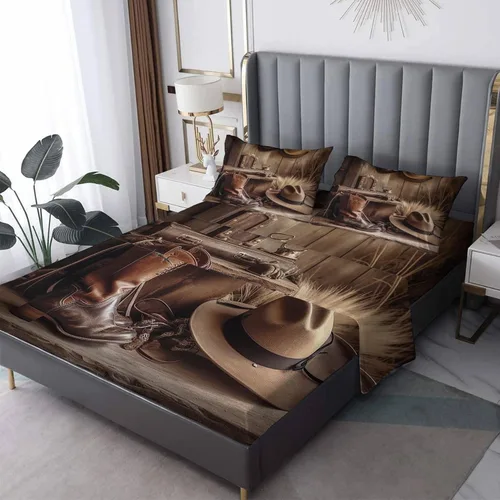 Vista 51 de Juego de sábanas tamaño individual: sábanas y fundas de almohada, sábanas y fundas de almohada, microfibra suave y bolsillo profundo y patrón sin