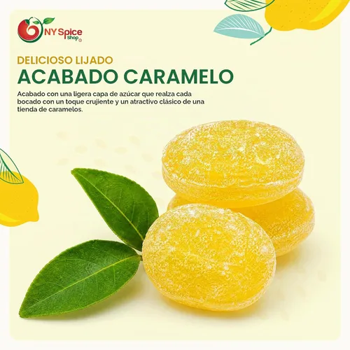 Vista 4 de NY Spice Shop Sanded Lemon Drops - Caramelo duro de limón de 1 libra - Caramelo antiguo - Caramelo a granel - Dulces deliciosos dulces picantes