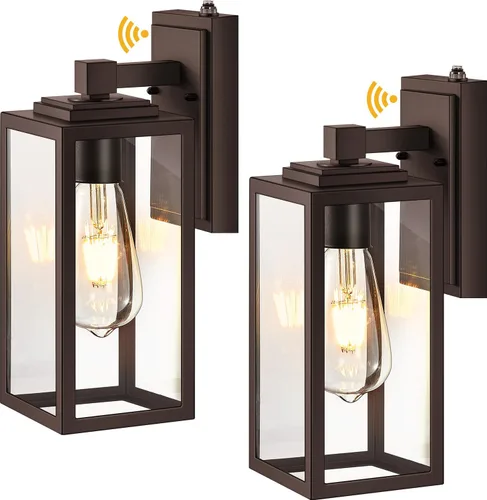 Vista 26 de VIANIS Lámpara de pared dorada para exteriores, sensor de anochecer a amanecer, apliques de montaje en pared exterior linternas luminaria para casa