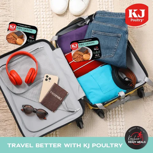 Vista 6 de KJ Poultry Kosher Parve Ready Meals - Cholent MRE Meals listas para comer, halal, (paquete de 12) preparadas para entrada totalmente cocida, estable