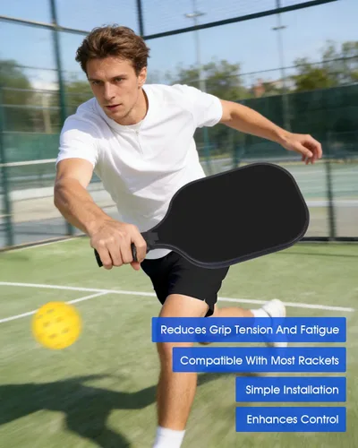 Vista 6 de JISHAHS Inserto de agarre para mango de paleta de pickleball, reposapiés ergonómico para un mejor control y agarre consistente, se adapta a
