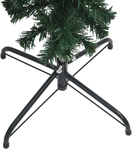Vista 4 de Árbol de Navidad artificial invertido con luces LED y juego de bolas de 59.1 pulgadas para decoración de fiestas de Navidad en interiores