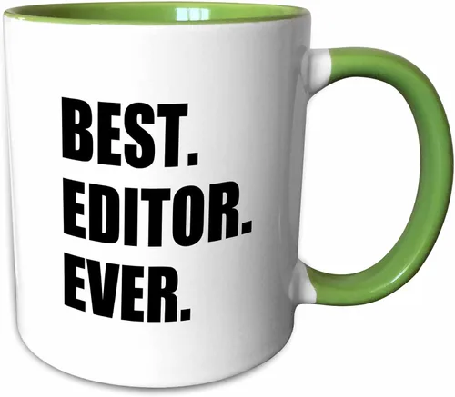 Vista 11 de 3dRose mug_179777_4 Best Editor Ever - divertido regalo de orgullo de trabajo para el mejor trabajo de edición del mundo, taza negra de dos tonos