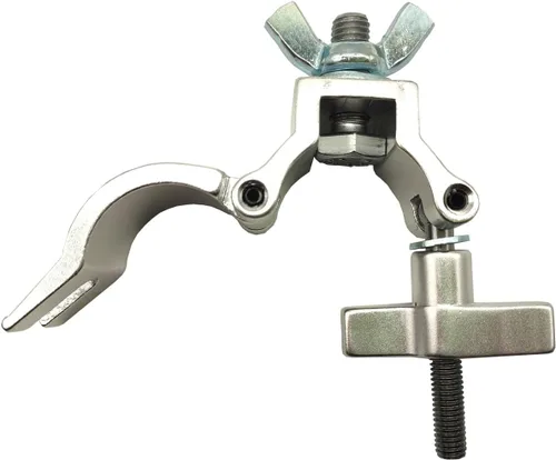 Vista 3 de Abrazadera de luz de escenario, abrazaderas de armadura de iluminación de 1-1/4 pulgadas, aleación de aluminio resistente, 165 libras para tubería