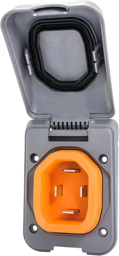 Vista 4 de SmartPlug B50ASSYPG - Kit combinado con conector hembra y entrada no metálica, 50 amperios, color gris