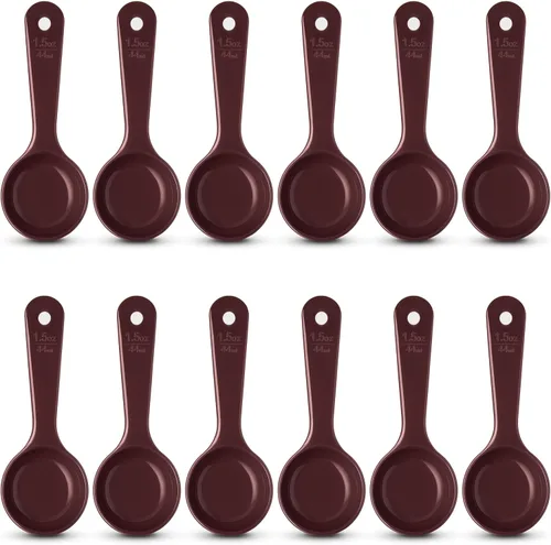 Vista 20 de Paquetes de cucharas de control de porciones con codificación cromática de mango corto Carlisle, Castaño Rojizo, 1