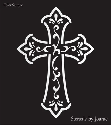 Vista 8 de Plantilla de cruz cristiana, decorativa, ornamental, religiosa, familia, letreros artísticos (5 pulgadas de alto)