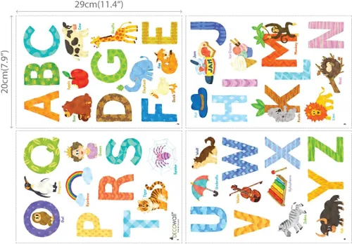 Vista 5 de DECOWALL DS-8003 Acuarela Animal Letras Niños Pared Pegatinas Adhesivos de Pared Adhesivos de Pared Despegar y Pegar Adhesivos de Pared Extraíbles