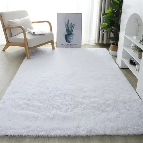 Vista 19 de Lifup Alfombra rectangular esponjosa para sala de estar o dormitorio, color Naranja