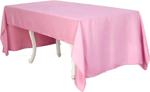 Vista 7 de BalsaCircle Mantel rectangular de poliéster negro de 60 x 126 pulgadas para bodas, fiestas, eventos, cocina, comedor