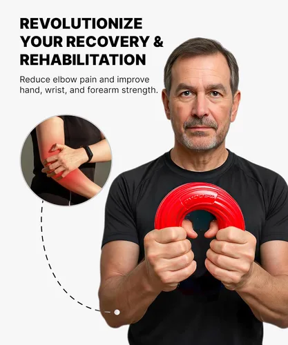 Vista 2 de DMoose Fitness Flex Resistance Bar for Physical Therapy - Non-Slip Odorless Material, Exercise Bar for Tennis & Golfers Elbow Tendonitis Relief