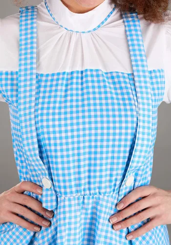 Vista 9 de Jerry Leigh Disfraz de Dorothy del mago de Oz para mujer, vestido azul de Kansas Girl para cosplay de película, obras escolares y Halloween