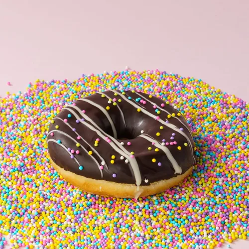 Vista 3 de Pastel Nonpareils Sprinkles, Sujoygar 4oz Edible Colored Cake Sprinkles Double-opening Design, 2mm Edible Dot Sprinkles for Cupcake Toppers Baking