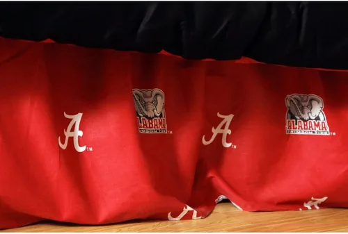 Vista 43 de College Covers NCAA Alabama Tide - Volantes para polvo, tamaño individual (75 x 39 x 15 pulgadas), carmesí