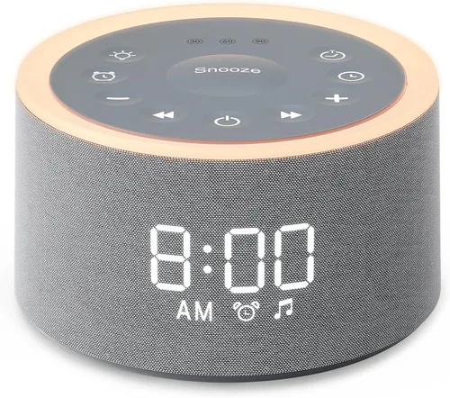 Vista 9 de Máquina de sonido Dreamegg D1+ y reloj despertador - Máquina de sonido para dormir, máquina de ruido blanco con 29 sonidos relajantes, luz nocturna
