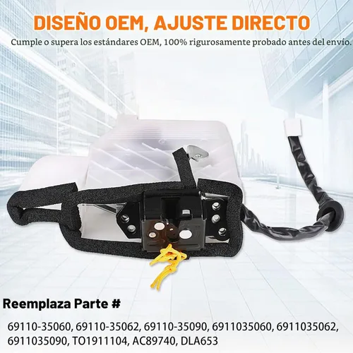 Vista 7 de Actuador de pestillo trasero para Toyota 4Runner 2003-2009 Accionador de bloqueo de puerta trasera Ensamblaje del pestillo del tronco Reemplaza