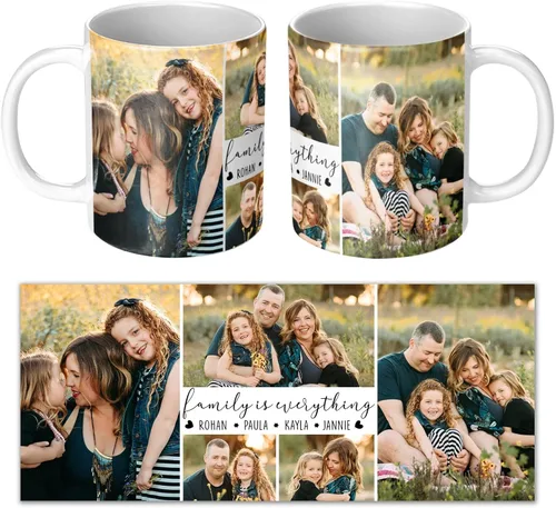 Vista 10 de Taza de café personalizada con fotos y nombres, mejor amigo, mejor juntos, collage de fotos personalizado con texto, regalos para amigos, impresión