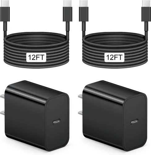 Vista 9 de Cargador para iPhone 17 16 15 de carga rápida - 2 unidades, 20 W, USB C, bloque de carga con cable tipo C de 6 pies compatible con iPhone 17/17