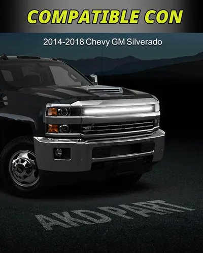 Vista 6 de Kit de luces LED DRL de 36.6 pulgadas para Chevy GM Silverado 2014-2018, accesorios para parrilla delantera, luces de acento de barra de posición