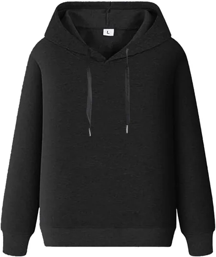 Vista 4 de Sudaderas con capucha para hombre, sudaderas con capucha de algodón de manga larga casual para gimnasio, color sólido con bolsillo