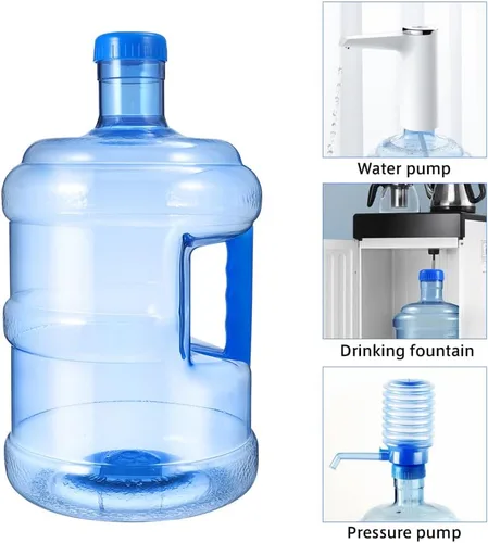 Vista 7 de Toddmomy Cubo de agua para exteriores, jarra de agua portátil gruesa con asa y cierre a prueba de fugas, contenedor de almacenamiento duradero