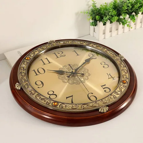 Vista 4 de TOMYEUS Reloj de pared grande para sala de estar, reloj de pared grande redondo para dormitorio, reloj de pared digital grande para decoración