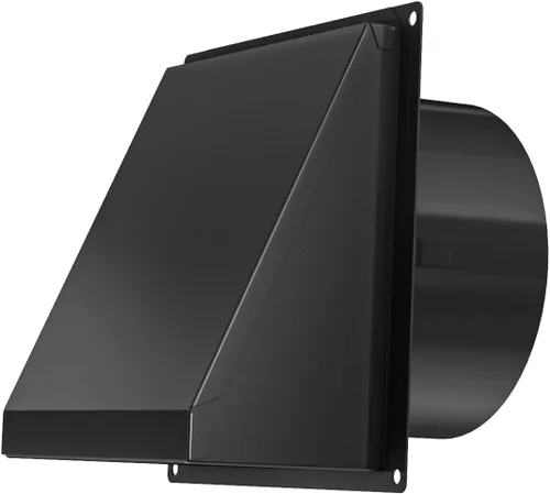 Vista 10 de Hon&Guan Cubierta de ventilación de secadora de 4 pulgadas para exterior con malla extraíble, extractor de ventilación de pared con solapa