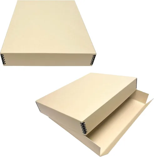 Vista 62 de Lineco Museum - Caja de almacenamiento archivado, 8.75x10.75x1.5 pulgadas. Diseño frontal abatible. Sin ácidos con borde de metal. Organiza fotos