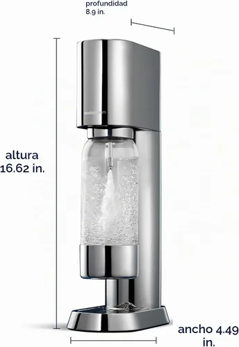 Vista 9 de SodaStream Enso - Kit para hacer agua con gas (negro) - incluye CO2, botella de carbonatación de 32 FL Oz. VISTO-EN-TV