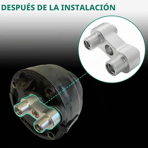 Vista 7 de Motoparty Adaptador de compresor de CA para montaje LS GM R4 - #8 3/4-16#10