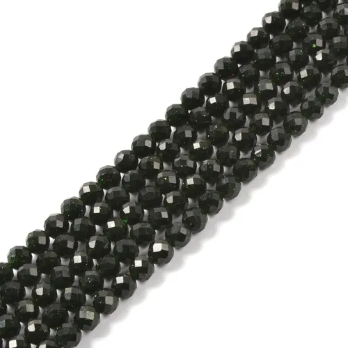 Vista 19 de Cuentas Redondas Facetadas de Ópalo Verde de 4 mm Sueltas de 16 Pulgadas para Hacer Joyas