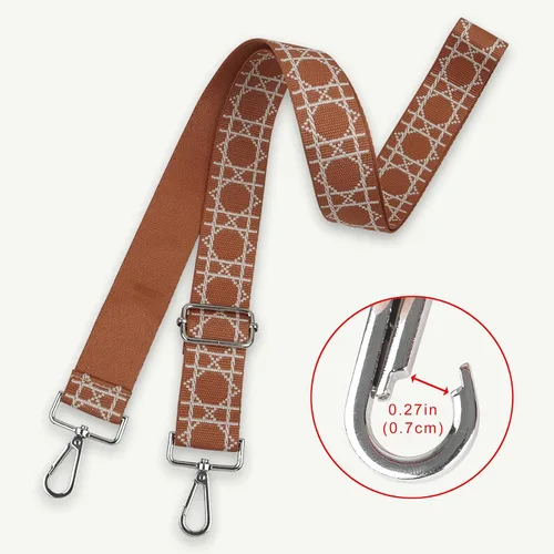 Vista 3 de Correa de repuesto para bolso de mano, correa de hombro ajustable, estilo guitarra, lona cruzada para bolsa de mano
