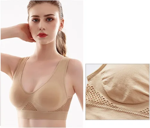 Vista 7 de Sujetadores deportivos de espalda cruzada para mujer, acolchado sin costuras, soporte de alto impacto para yoga, gimnasio, entrenamiento, fitness