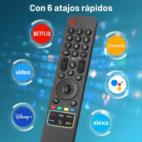 Vista 4 de Voice Magic-for-LG-TV-Control Remote-Reemplazo Compatible con LG MR19GA, MR20GA, MR21GA, MR22GN, MR23GA