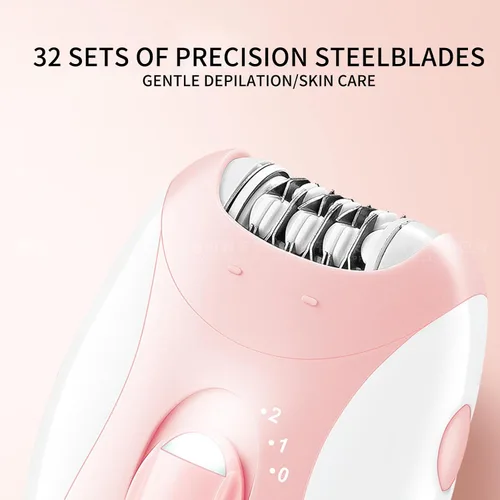 Vista 3 de Depiladoras para mujeres, depiladora facial para mujeres, depiladora facial inalámbrica con 2 velocidades, dispositivo de eliminación de vello