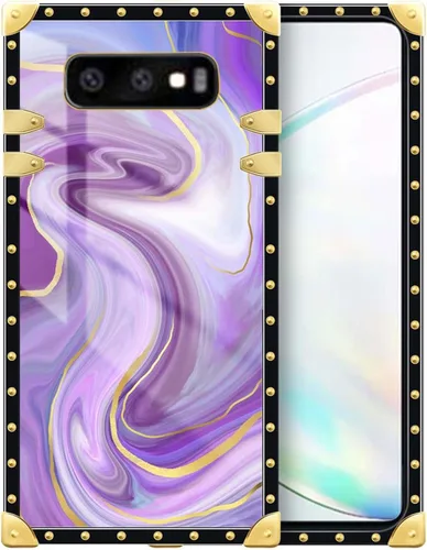 Vista 127 de Funda compatible con Samsung Galaxy S10 4G, TPU suave de lujo y parte trasera de policarbonato duro para niñas y mujeres, funda protectora a prueba