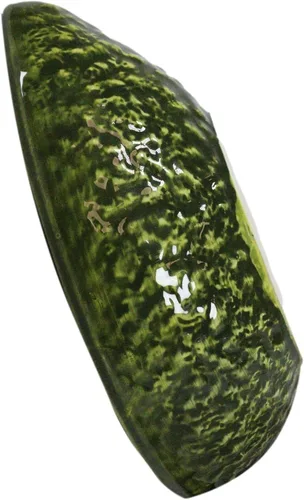 Vista 4 de Ebros - Cuenco pequeño de aguacate con media división, 7 pulgadas de largo para salsa, aperitivos, decoración del hogar, decoración de comida