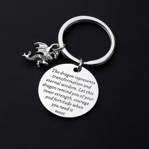 Vista 7 de ENSIANTH Dragon Llavero Dragón Amante Regalo Dragones Joyería Inspiración Regalo para Amigo