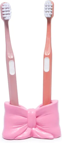 Vista 9 de Hodao Bowtie - Soporte para cepillos de dientes y bolígrafos para niños, bonito soporte de almacenamiento multifuncional de resina, organizador
