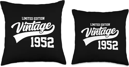 Vista 3 de Limited Edition Vintage 1952 71st Birthday Year Retro Sports Throw Pillow