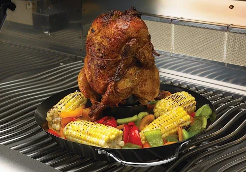 Vista 2 de Napoleon 56020 Wok y lata de cerveza, asador de pollo, 1.0 litros, antiadherente