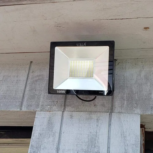 Vista 7 de Paquete de 2 focos LED de 100 W para exteriores, luces de seguridad superbrillantes de 8000 lúmenes, equivalente a 550 W, impermeable IP66, blanco