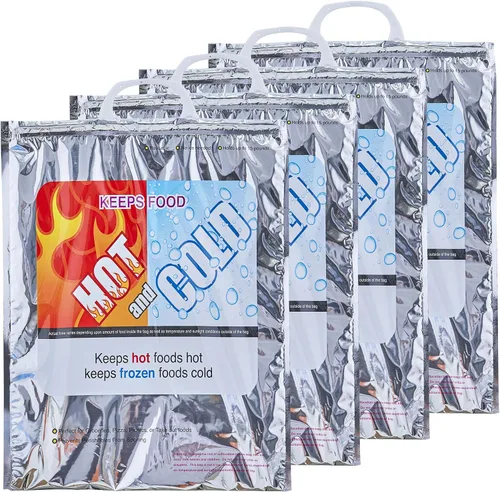 Vista 13 de Superio Bolsas Aisladas Calientes y Frías para Entrega de Alimentos, Bolsas de Compras de Comestibles, Almacenamiento de Alimentos para Comida