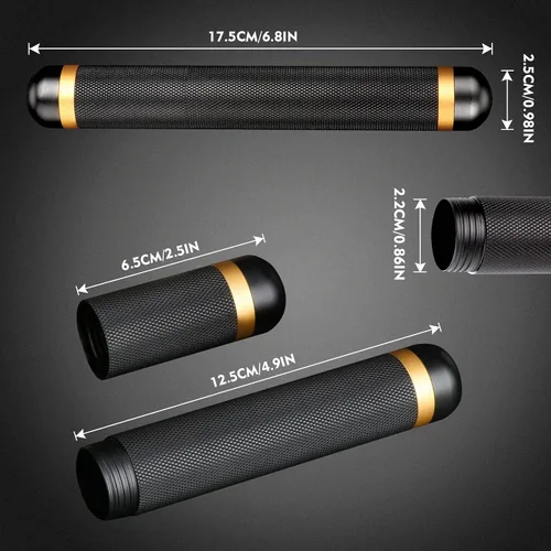 Vista 3 de Scotte Aluminio Cigarro Tubo Elegante Puro Titulares 2 Colores (Negro)