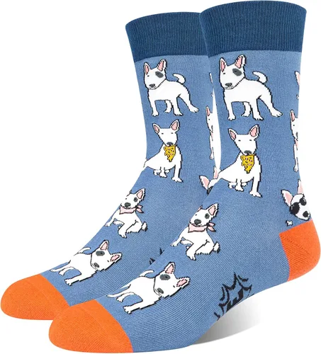 Vista 3 de PanPacSight Calcetines Bulldog Goat Alpaca Lama, para hombre, divertido, novedoso, patrón de animales, fiesta, regalo de calcetín loco
