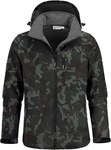 Vista 7 de 33,000ft Chaqueta Softshell para hombre con capucha, forro polar, ligera, impermeable, para senderismo